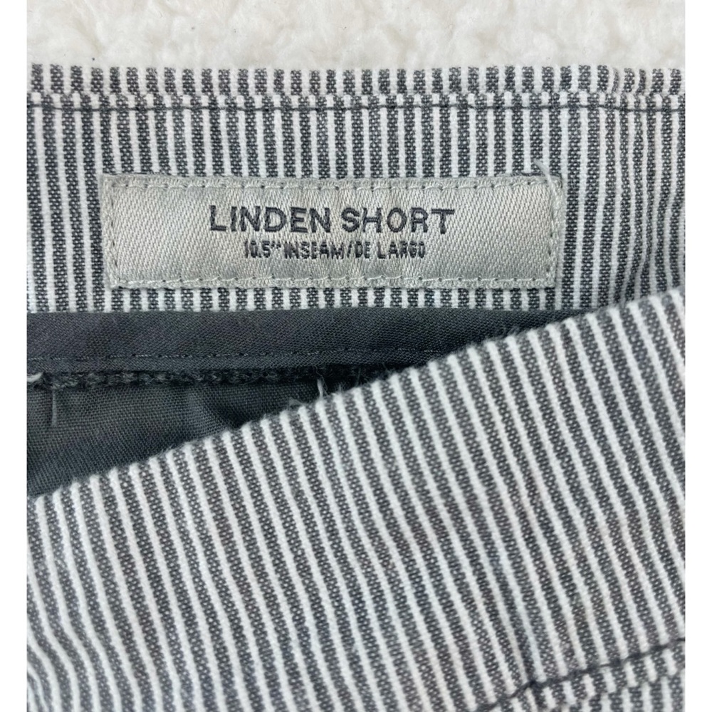 GOODFELLOW & CO • Grey Striped Flat-Front Linden Shorts, W30 - Picture 11 of 14